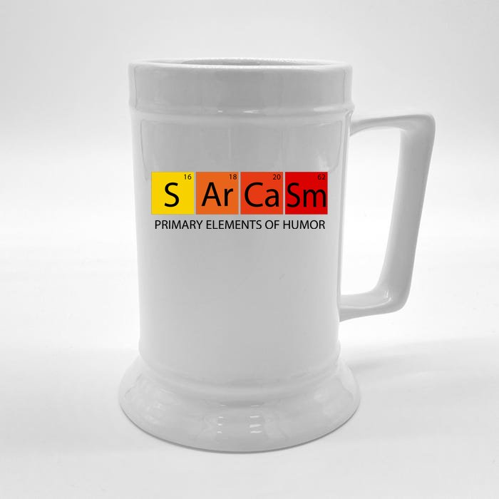 Sarcasm Primary Elements Of Humor Front & Back Beer Stein