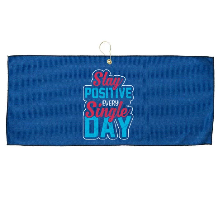 Stay Positive Every Single Day Large Microfiber Waffle Golf Towel