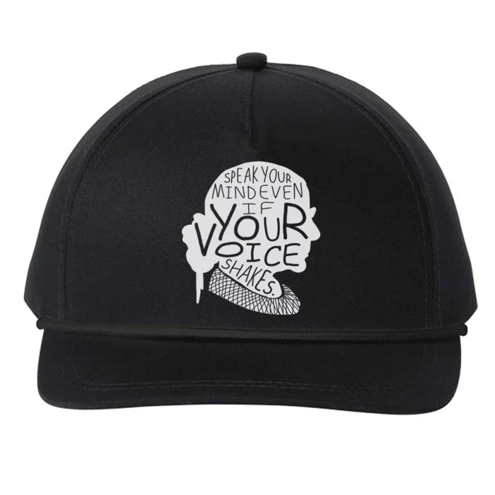 Speak Your Mind Even If Your Voice Shakes Snapback Five-Panel Rope Hat