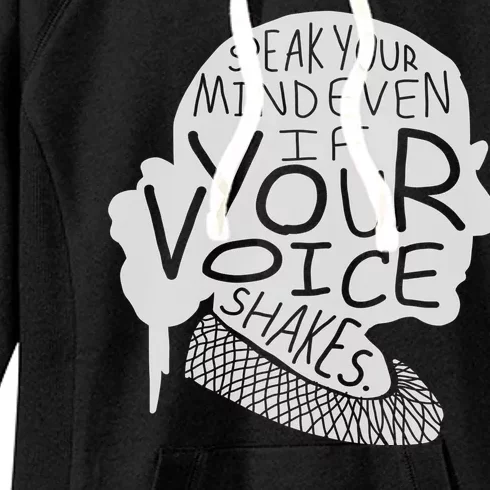 Speak Your Mind Even If Your Voice Shakes Women's Fleece Hoodie