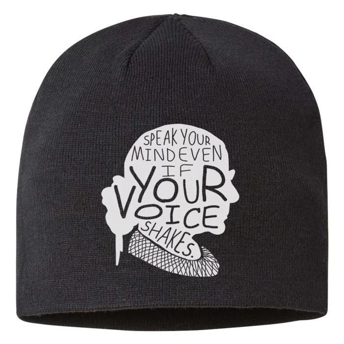 Speak Your Mind Even If Your Voice Shakes 8 1/2in Sustainable Knit Beanie