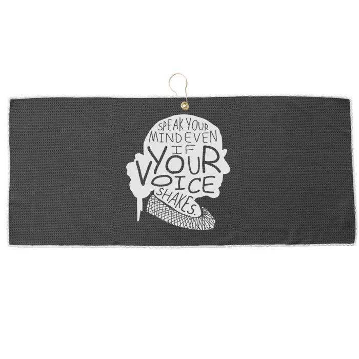 Speak Your Mind Even If Your Voice Shakes Large Microfiber Waffle Golf Towel