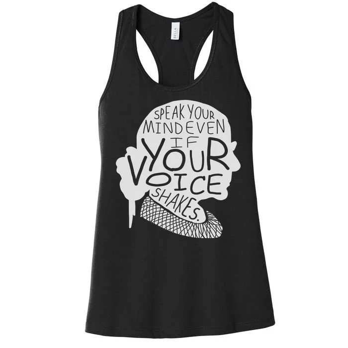 Speak Your Mind Even If Your Voice Shakes Women's Racerback Tank