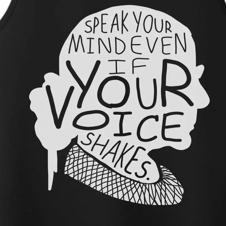 Speak Your Mind Even If Your Voice Shakes Performance Tank