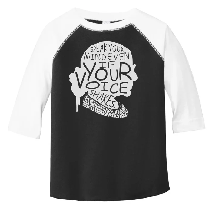 Speak Your Mind Even If Your Voice Shakes Toddler Fine Jersey T-Shirt