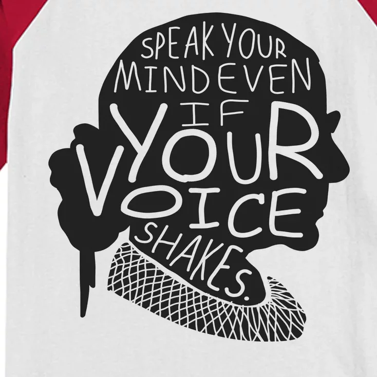 Speak Your Mind Even If Your Voice Shakes Kids Colorblock Raglan Jersey