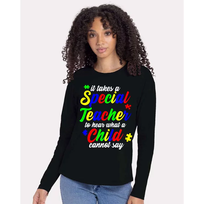 Special Autism Teacher Womens Cotton Relaxed Long Sleeve T-Shirt