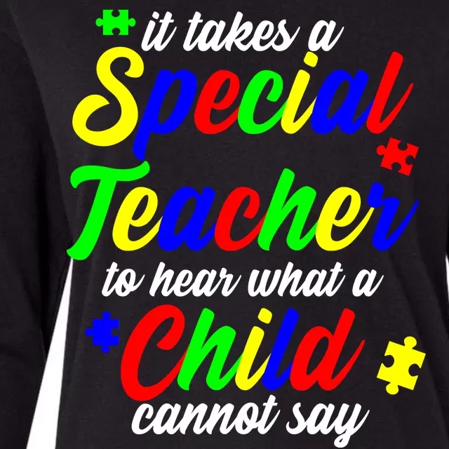 Special Autism Teacher Womens Cotton Relaxed Long Sleeve T-Shirt