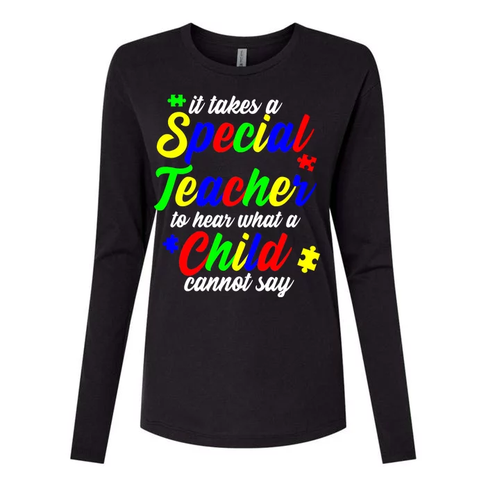 Special Autism Teacher Womens Cotton Relaxed Long Sleeve T-Shirt