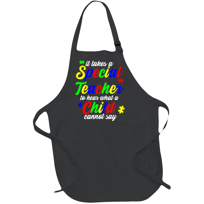 Special Autism Teacher Full-Length Apron With Pocket