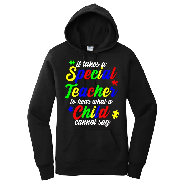 Special Autism Teacher Women's Pullover Hoodie