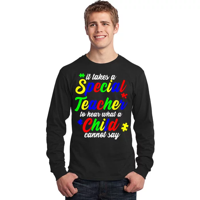 Special Autism Teacher Tall Long Sleeve T-Shirt