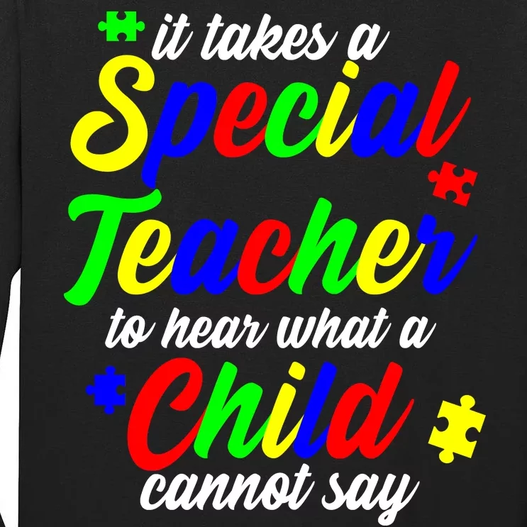 Special Autism Teacher Tall Long Sleeve T-Shirt