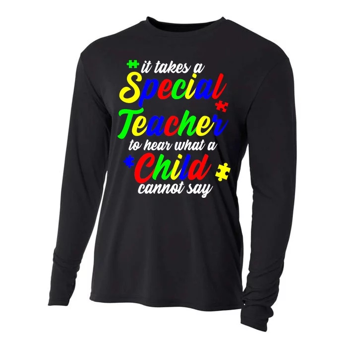 Special Autism Teacher Cooling Performance Long Sleeve Crew