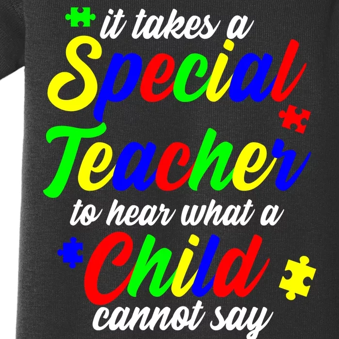 Special Autism Teacher Baby Bodysuit