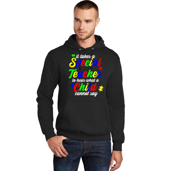 Special Autism Teacher Tall Hoodie