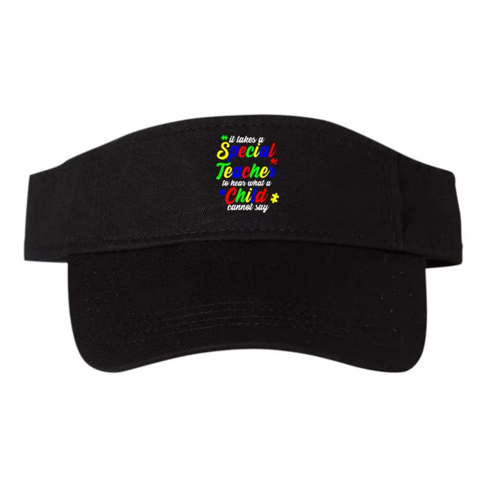 Special Autism Teacher Valucap Bio-Washed Visor