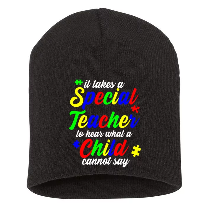 Special Autism Teacher Short Acrylic Beanie