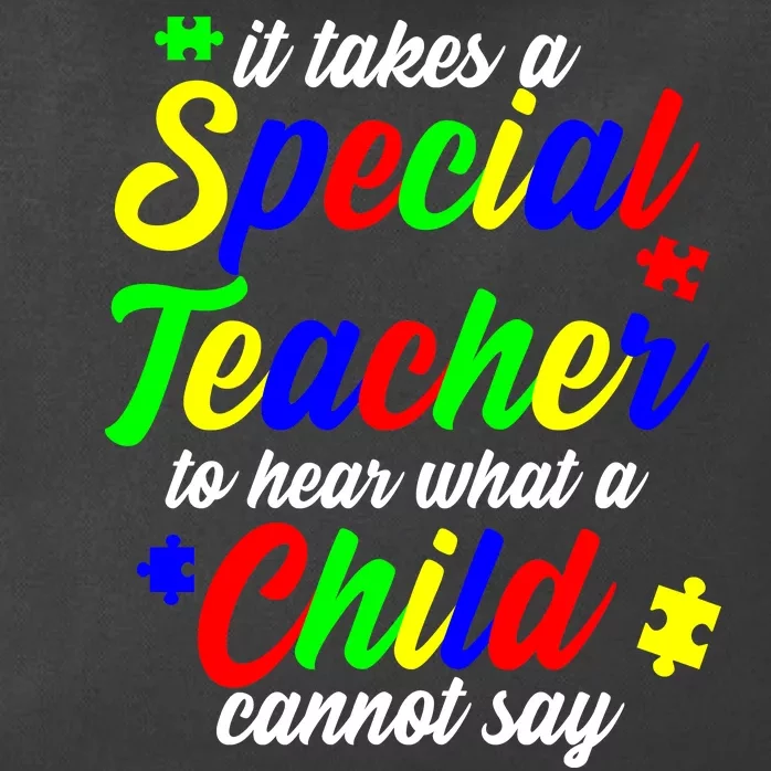 Special Autism Teacher Zip Tote Bag