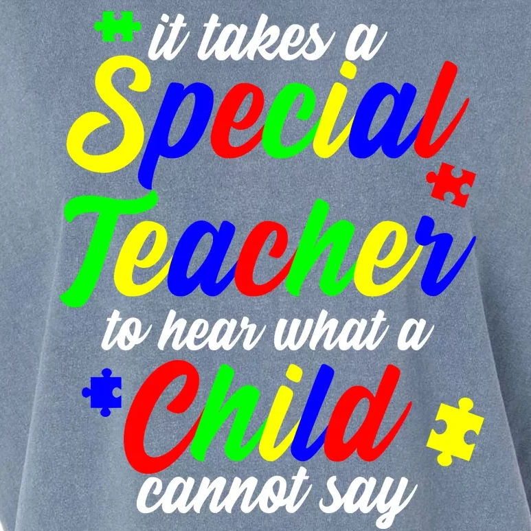 Special Autism Teacher Garment-Dyed Women's Muscle Tee