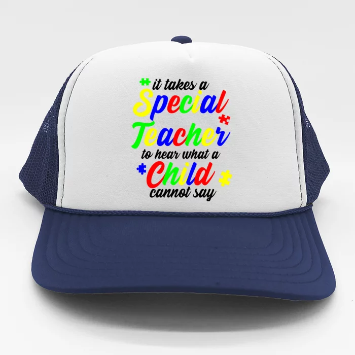 Special Autism Teacher Trucker Hat