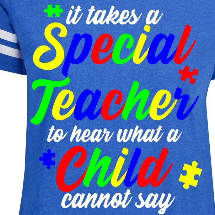 Special Autism Teacher Enza Ladies Jersey Football T-Shirt