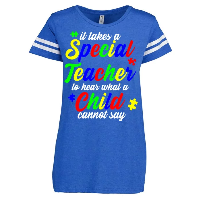 Special Autism Teacher Enza Ladies Jersey Football T-Shirt