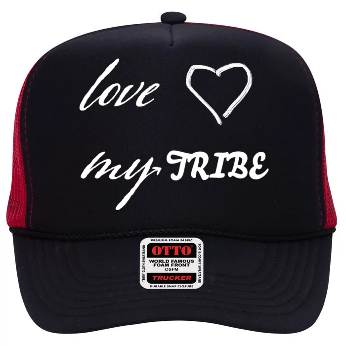 Special Needs Awareness Support Love My Tribe High Crown Mesh Trucker Hat