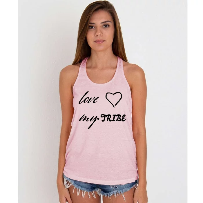 Special Needs Awareness Support Love My Tribe Women's Knotted Racerback Tank