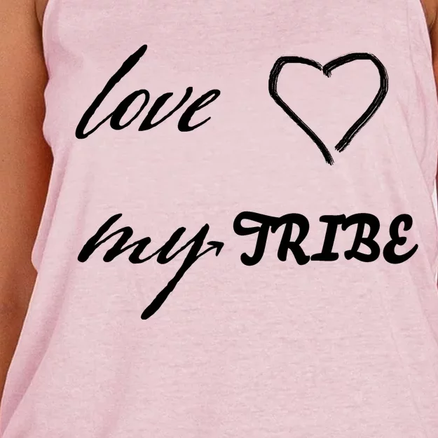 Special Needs Awareness Support Love My Tribe Women's Knotted Racerback Tank