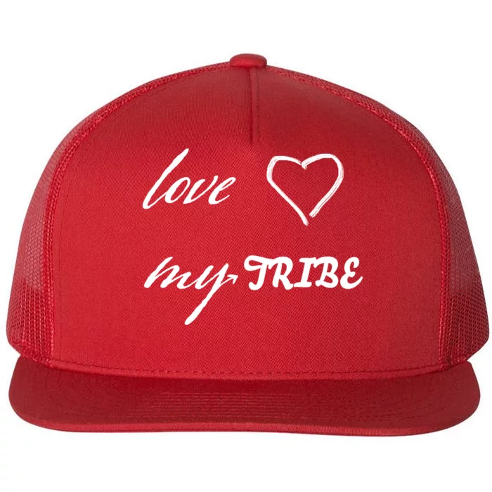 Special Needs Awareness Support Love My Tribe Flat Bill Trucker Hat