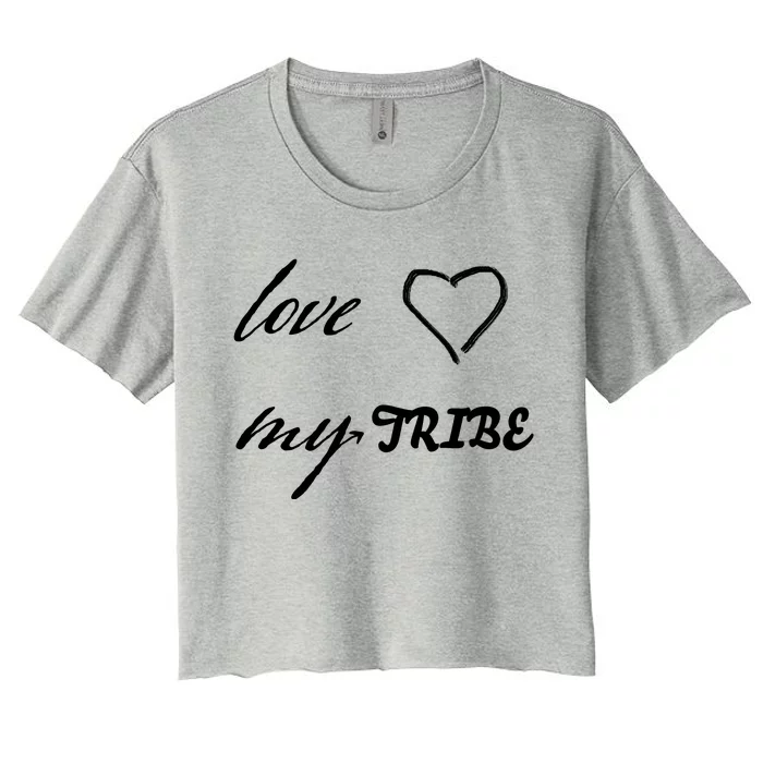 Special Needs Awareness Support Love My Tribe Women's Crop Top Tee