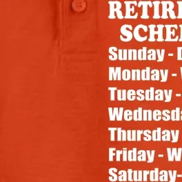 Special Retiree Gift - Funny Retirement Schedule Dry Zone Grid Performance Polo