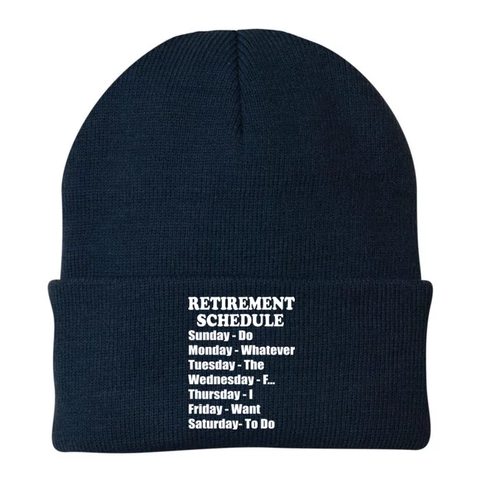 Special Retiree Gift - Funny Retirement Schedule Knit Cap Winter Beanie