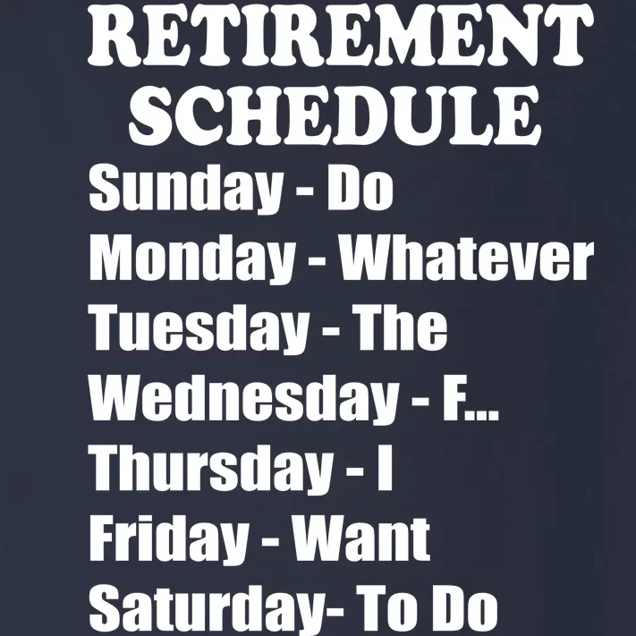 Special Retiree Gift - Funny Retirement Schedule Toddler Long Sleeve Shirt