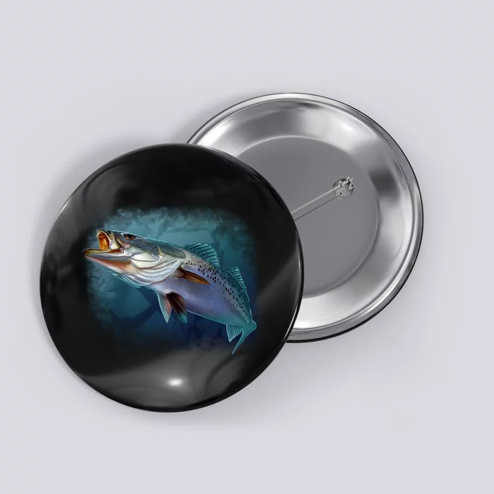 Speck Trout Fish Button