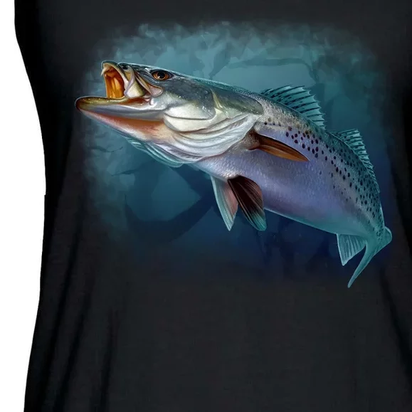 Speck Trout Fish Ladies Essential Flowy Tank