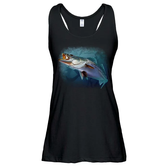 Speck Trout Fish Ladies Essential Flowy Tank