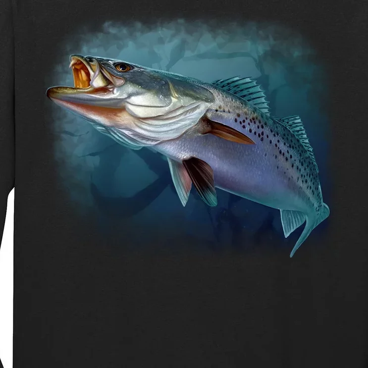 Speck Trout Fish Tall Long Sleeve T-Shirt