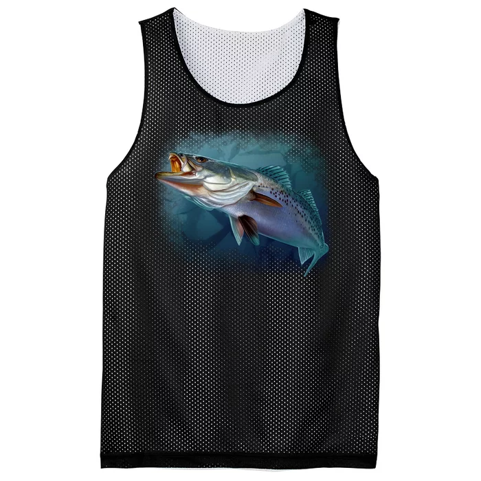 Speck Trout Fish Mesh Reversible Basketball Jersey Tank