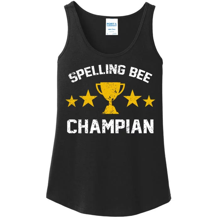 Spelling Bee Champian Funny Ladies Essential Tank