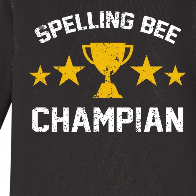 Spelling Bee Champian Funny Baby Long Sleeve Bodysuit