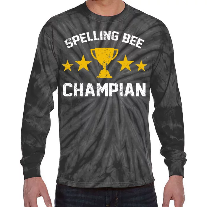 Spelling Bee Champian Funny Tie-Dye Long Sleeve Shirt