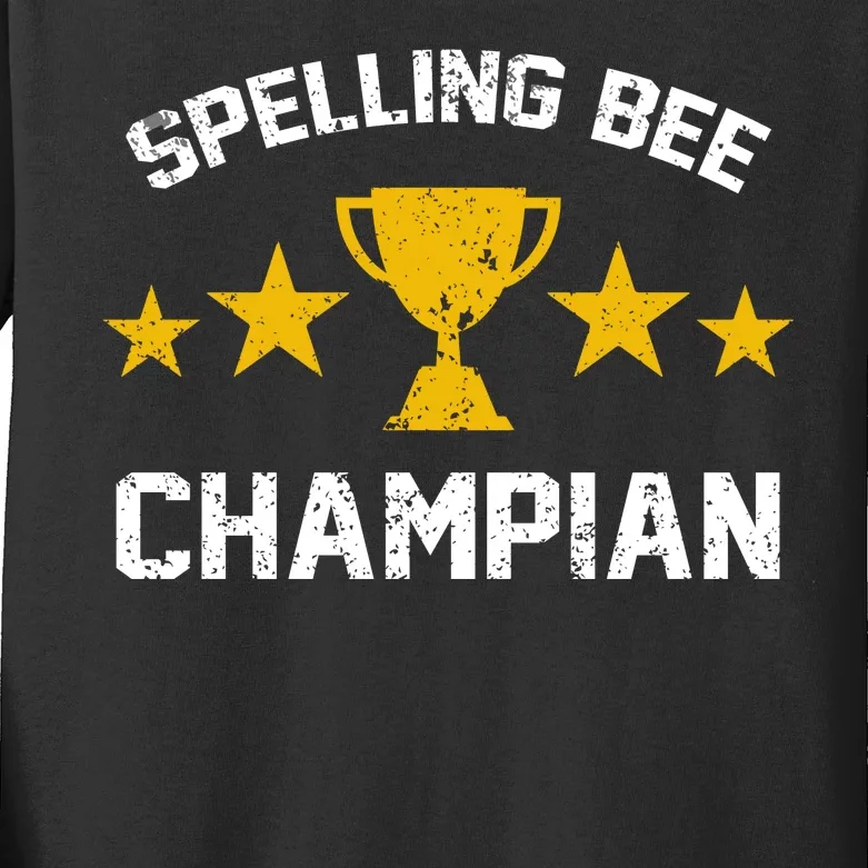 Spelling Bee Champian Funny Kids Long Sleeve Shirt