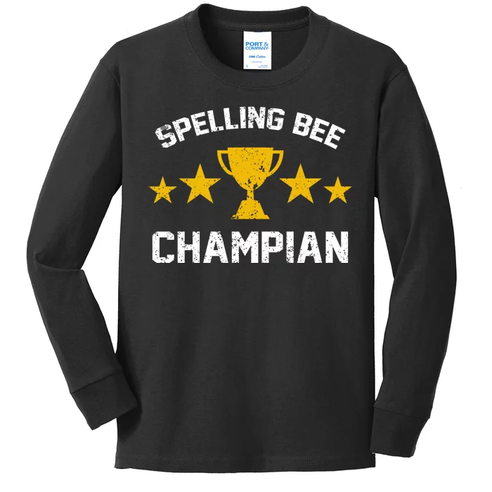 Spelling Bee Champian Funny Kids Long Sleeve Shirt