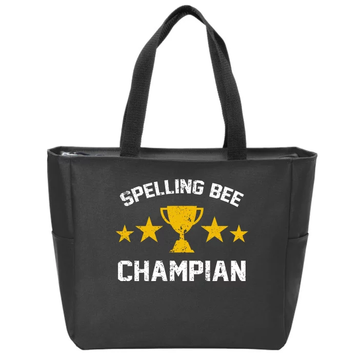 Spelling Bee Champian Funny Zip Tote Bag