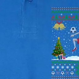 Santa Playing Football Xmas Gift Ugly Soccer Christmas Meaningful Gift Softstyle Adult Sport Polo