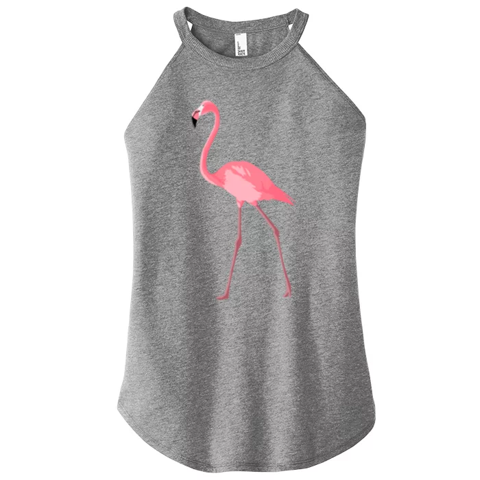 Santa Pink Flamingo Christmas Tree Gift Women’s Perfect Tri Rocker Tank