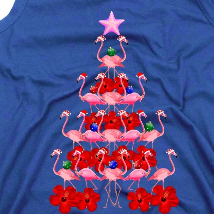 Santa Pink Flamingo Christmas Tree Cool Gift Tank Top