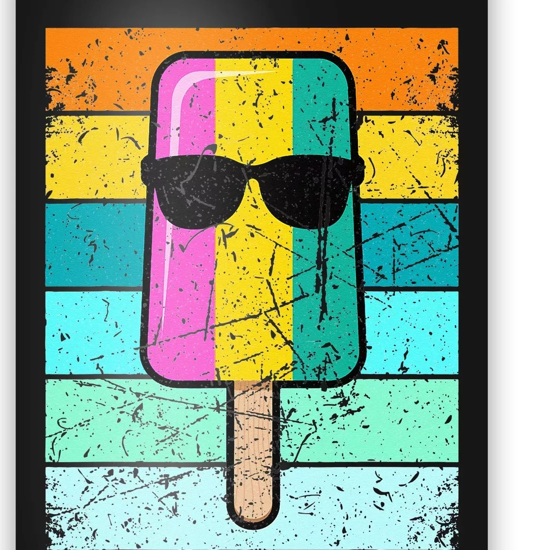 Summer Popsicle Funny Ice Cream Beach Pool Party Poster